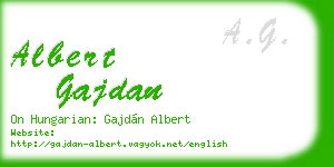 albert gajdan business card