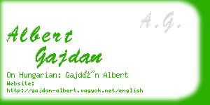 albert gajdan business card